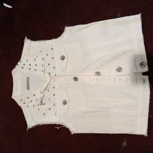 Brand New LOLO White Denim Vest